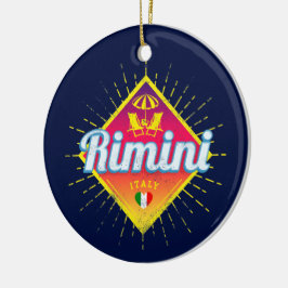 Rimini Emilia-Romagna Italien Retro Sunset Vintag Keramik Ornament