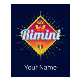 Rimini Emilia-Romagna Italien Retro Sunset Vintag Poster