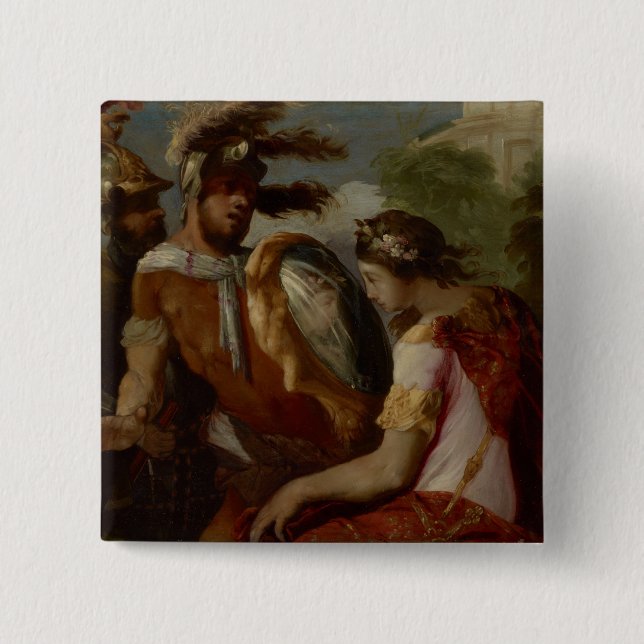 Rinaldo und das Spiegel-Schild, c.1650-55 Button (Vorderseite)