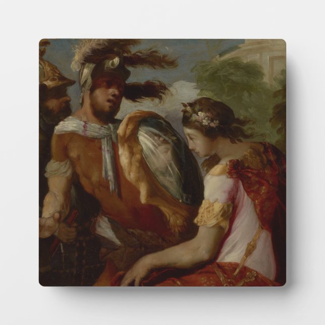 Rinaldo und der Spiegelschild, c.1650-55 Fotoplatte (Vorderseite)