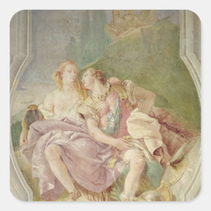 Rinaldo verzauberte durch Armida Quadratischer Aufkleber