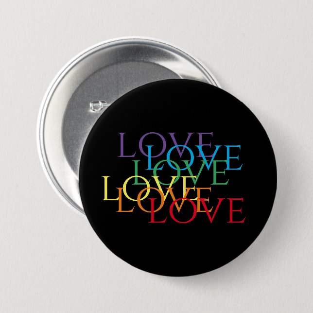 RINBOW-LIEBE II-Runder Button (Vorne & Hinten)