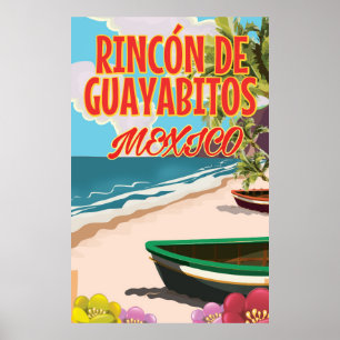 Rincón de Guayabitos Strand Mexiko Reiseplakat Poster