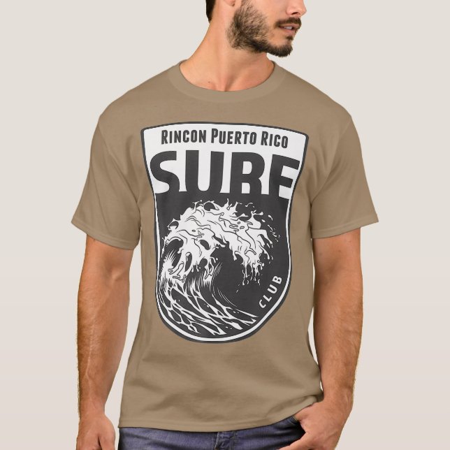 Rincon Puerto Rico Surf Souvenir Surfgeschenk T-Shirt (Vorderseite)