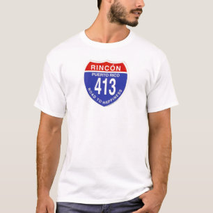 Rincon-Straße-zu-Glück - besonders angefertigt T-Shirt