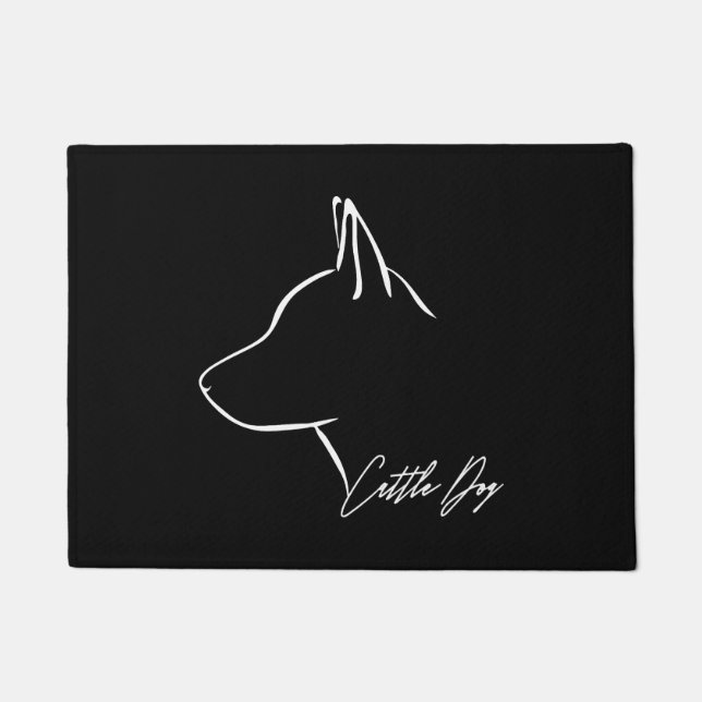 Rind Hund Profil Hund Mutter Fußmatte (Vorderseite)