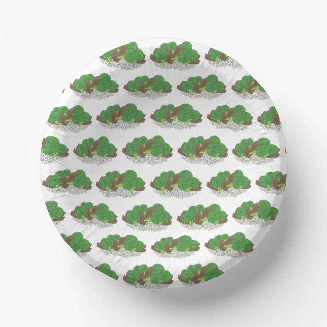 Rind und Broccoli, chinesisch mitgenommen Pappteller (Vorderseite)