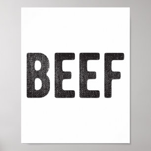 Rindengeschenk für Männer Grillen Fleischliebhaber Poster