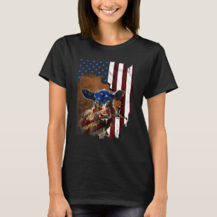Rinder-Flagge Amerika 4. Juli T-Shirt