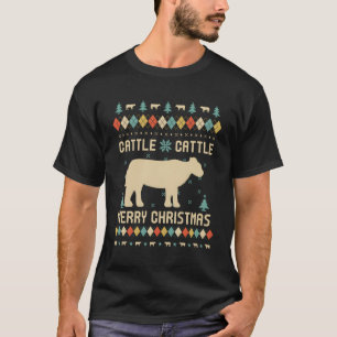 Rinder Funny Ugly Sweater Vintag Retro für Christu T-Shirt