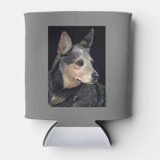 Rinder-Hund - "Quigley" Dosenkühler (Vorderseite)