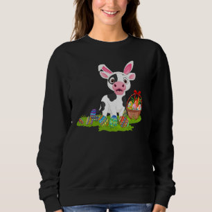 Rinder Ostereier Jagd Bunny Cattle Oster Sund Sweatshirt