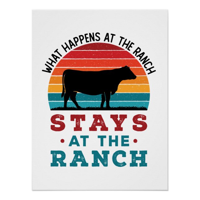 Rinder-Rancher, was auf der Ranch passiert Poster (Vorderseite)