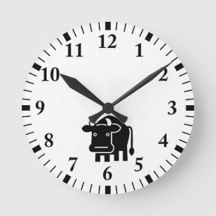 Rinder Runde Wanduhr
