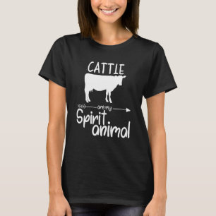 Rinder sind mein Geist Tier für Männer Frauen Kuh T-Shirt