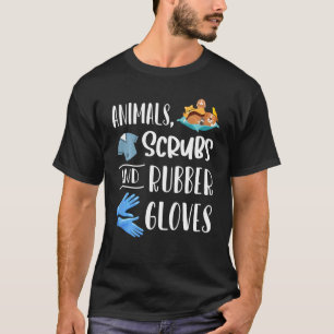 Rinder und Gummihandschuhe Funny Vet Tech Ve T-Shirt
