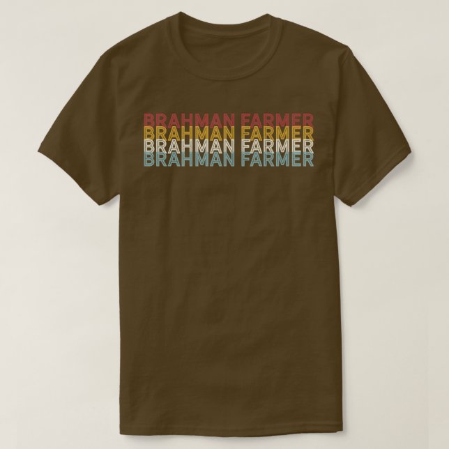 Rinder Vintage Kuh BRAHMAN Bauer T-Shirt (Design vorne)