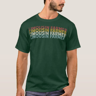 Rinder Vintage Kuh Limousin Bauer T-Shirt