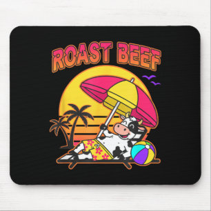 Rinderbraten Strand Kuh Lustiger Bauernhof Tier Ch Mousepad