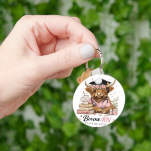 Rindern RN Abschlussklasse 2026 Highland Cow Krank Schlüsselanhänger
