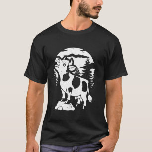 Rinderzüchter - Landwirtschaft Kühe Mond Heulen T-Shirt