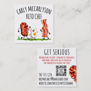 Rindfleisch Ei Speck Keto Persönlicher Koch Cateri Quadratische Visitenkarte