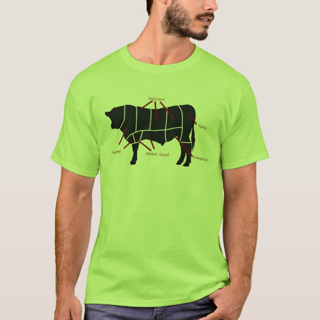 Rindfleisch-Esser! Geschmackvolle Schnitte, die T-Shirt (Vorderseite)