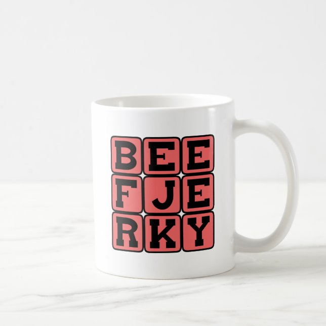 Rindfleisch Jerky, Dehydred Leckerei Kaffeetasse (Rechts)