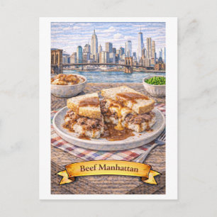 Rindfleisch Manhattan (Amerikanische Lebensmittelr Postkarte
