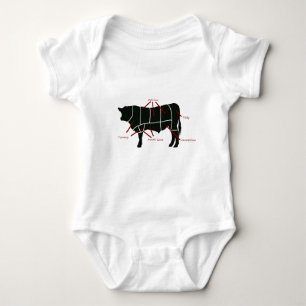 Rindfleisch-Metzger-Diagramm - geschmackvolles Baby Strampler