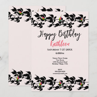 RINDFLEISCH ROSENKNOSPE FOTO GLÜCKLICH BIRTHTAG GR EINLADUNG