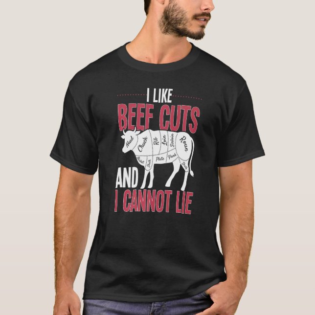 Rindfleisch und Fleischbarsch kann ich nicht essen T-Shirt (Vorderseite)