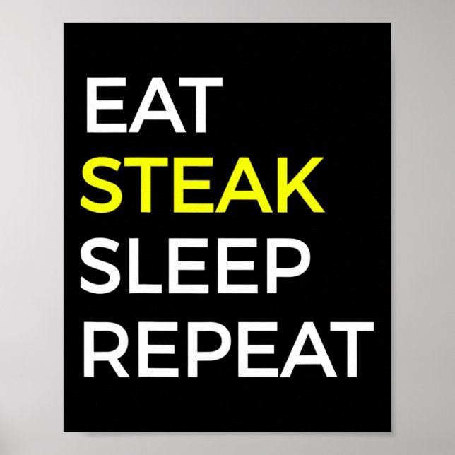 Rindfleisch und Steak T-Shirt Poster (Vorne)