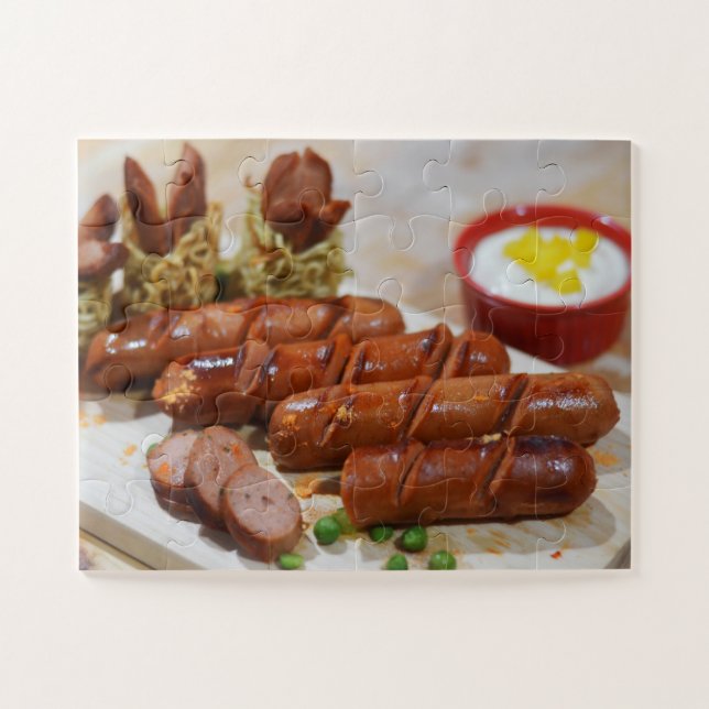 Rindfleisch-Wurst-Puzzlespiel Puzzle (Horizontal)
