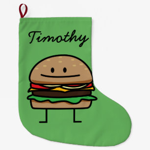 Rindfleischkäsebrötchen Hackfleisch des Großer Weihnachtsstrumpf