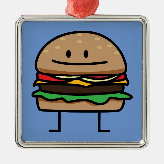 Rindfleischkäsebrötchen Hackfleisch des Ornament Aus Metall (Vorne)