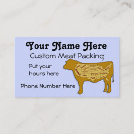 Rindfleischverpackung und -gemetzel visitenkarte