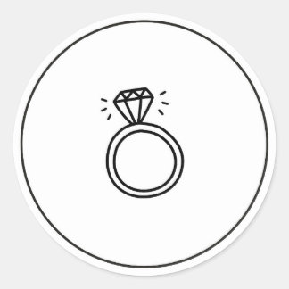 Ring-Aufkleber (fügen Sie Ihre Namen hinzu) Runder Aufkleber