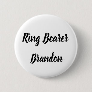 Ring Bearer Black Individuelle Name Geschenke Hoch Button