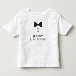 Ring Bearer Black Krawatte Wedding Young Child T - Kleinkind T-shirt