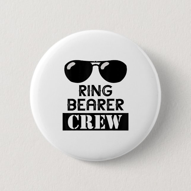 Ring Bearer Crew Ring Wedding Party Sungl Security Button (Vorderseite)