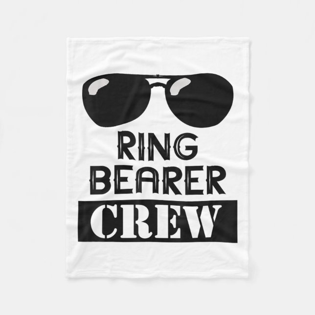 Ring Bearer Crew Ring Wedding Party Sungl Security Fleecedecke (Vorderseite)