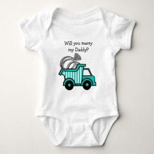 Ring Bearer Dump Truck Baby Strampler