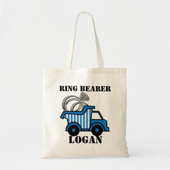 Ring Bearer Dump Truck Blue Tragetasche (Vorne)