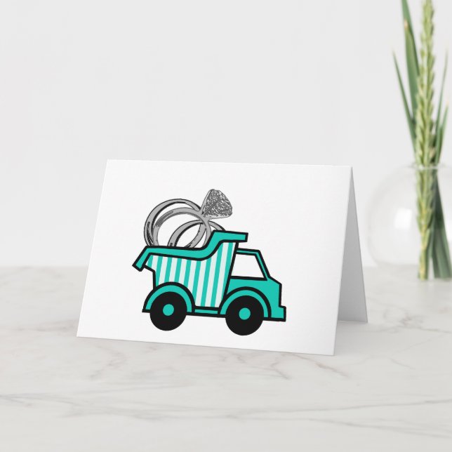 Ring Bearer Dump Truck Karte (Vorderseite)