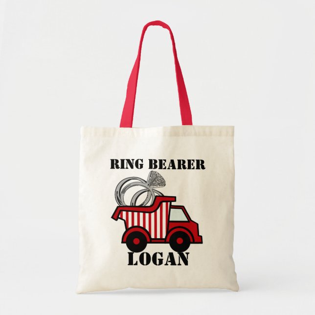Ring Bearer Dump Truck Red Tragetasche (Vorne)