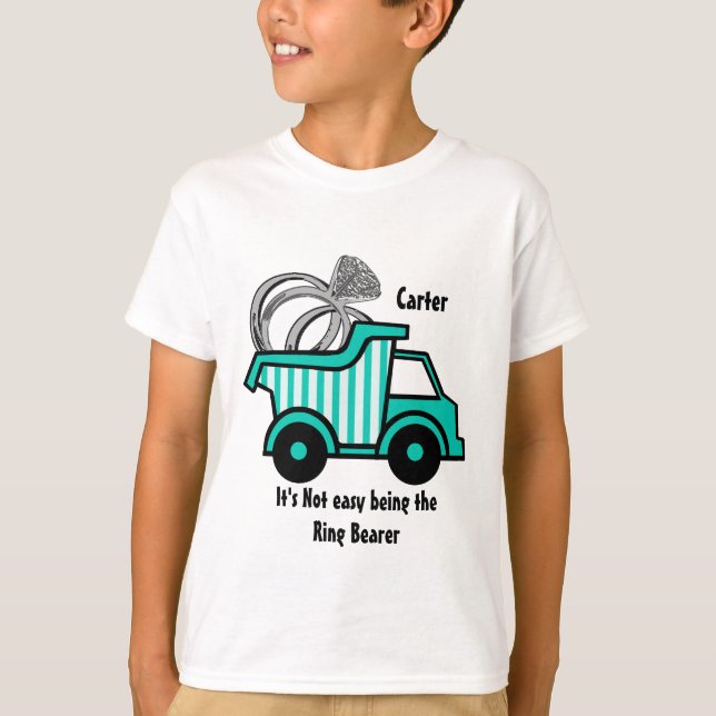 Ring Bearer Dump Truck T-Shirt (Vorderseite)