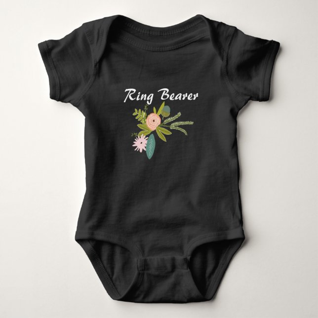 RING BEARER Floral and Fauna Baby Strampler (Vorderseite)