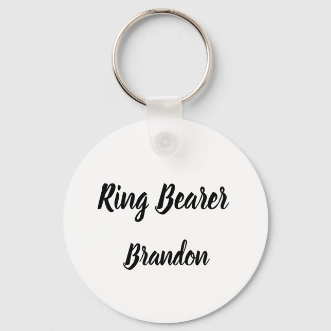Ring Bearer Geschenk Individuelle Name Geschenke H Schlüsselanhänger (Vorderseite)
