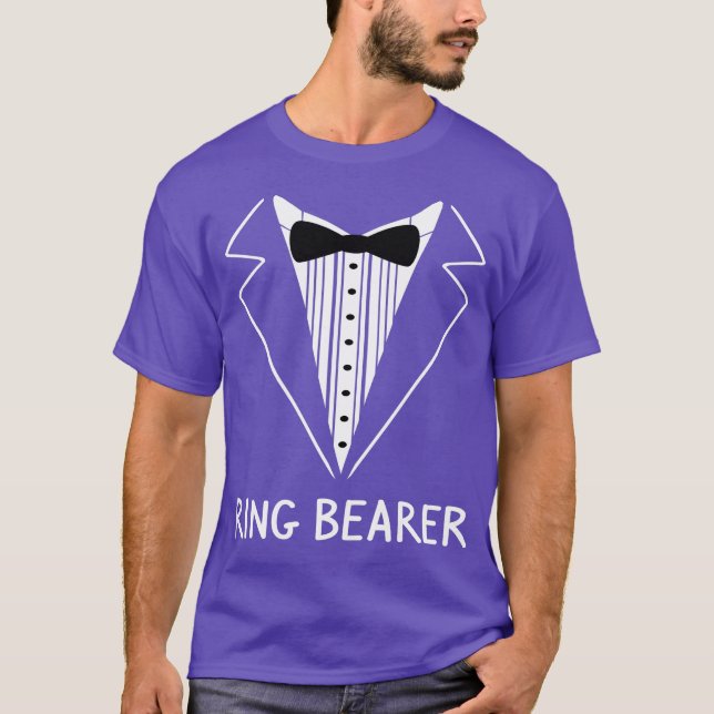Ring Bearer Hochzeit Tu Bachelor Zeremonie Groom T-Shirt (Vorderseite)